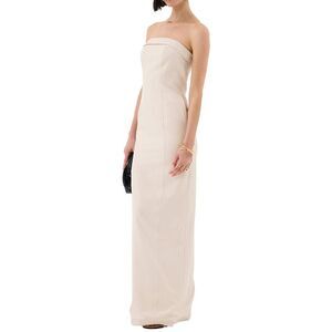 Extro&Vert Womens Tall Bandeau Maxi Dress, Grey